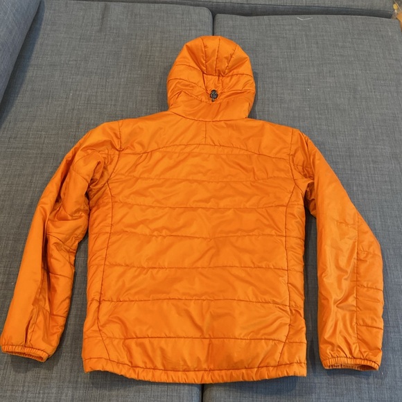 Rare Patagonia vintage Micro Puff Primaloft Hoodie Full Zip Jacket M Med Orange - Picture 12 of 14